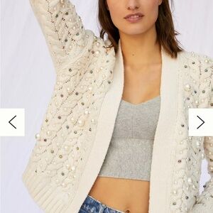 Maeve by Anthropologie Embellished Cardigan ✨Pearl-ed✨